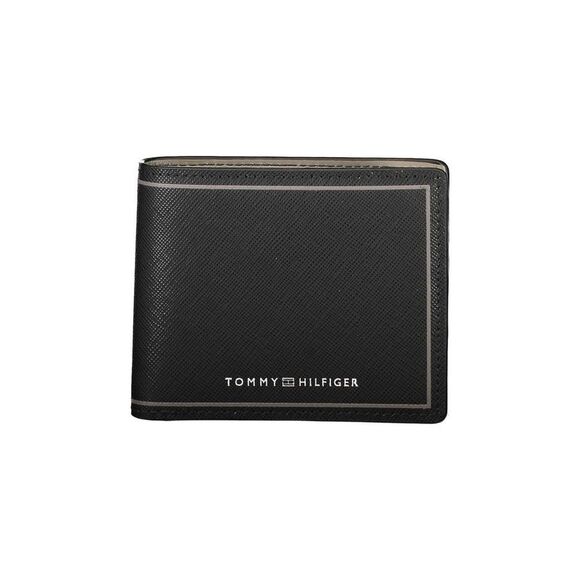Tommy Hilfiger Black Leather Men Men's Wallet